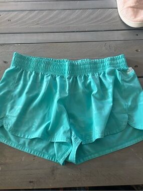 adidas Aqua Teal Athletic Running Shorts